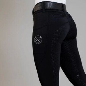 Heavyweight Zip Winter Breeches Black FULL SEAT